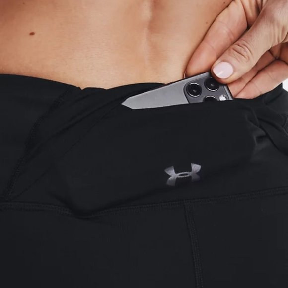 Women's Under Armour Crop Leggings- Black - Picture 4 of 5